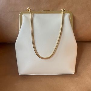 KHAITE Lilith Evening Bag, Ivory / Cream, Gold,